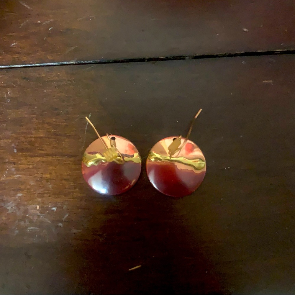 Copper Earrings.